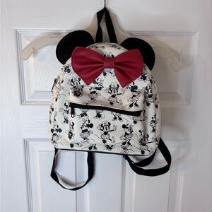Disney Minnie Mouse small backpack with sleek, whimsical decor